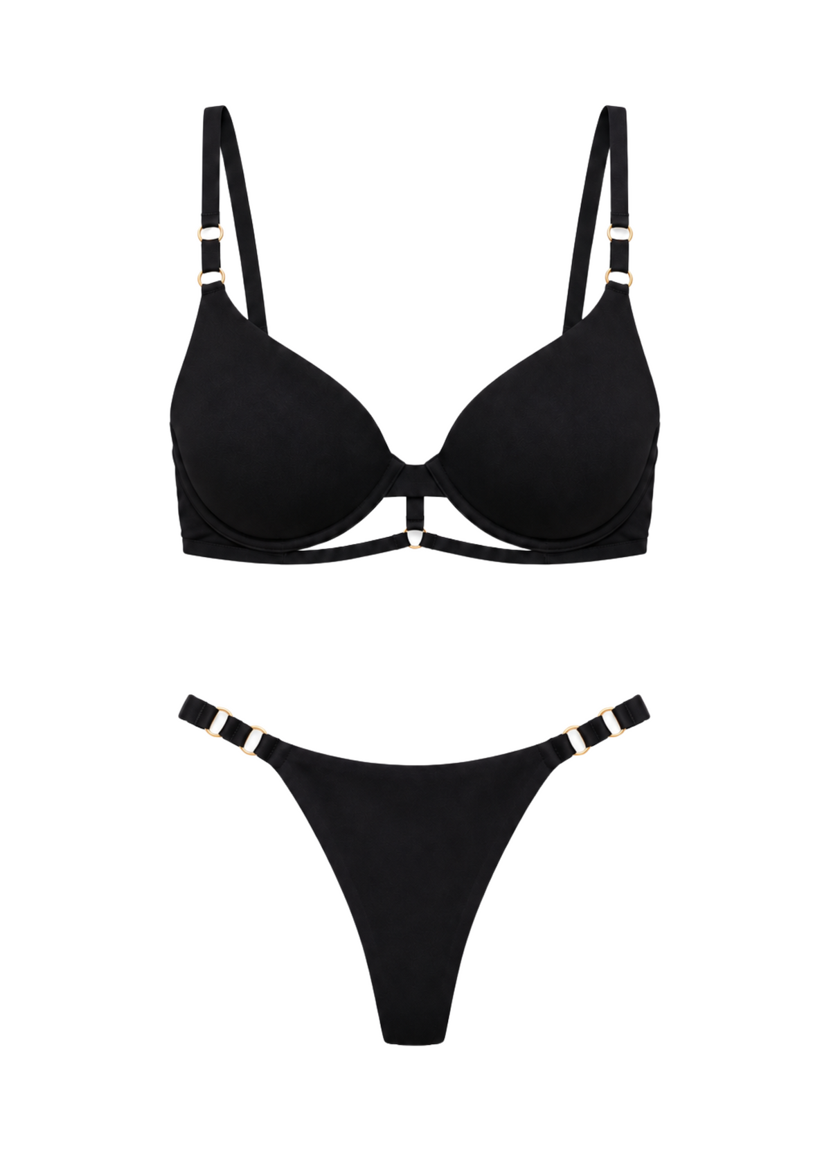 Stretch T-shirt Bra & Thong Alexis